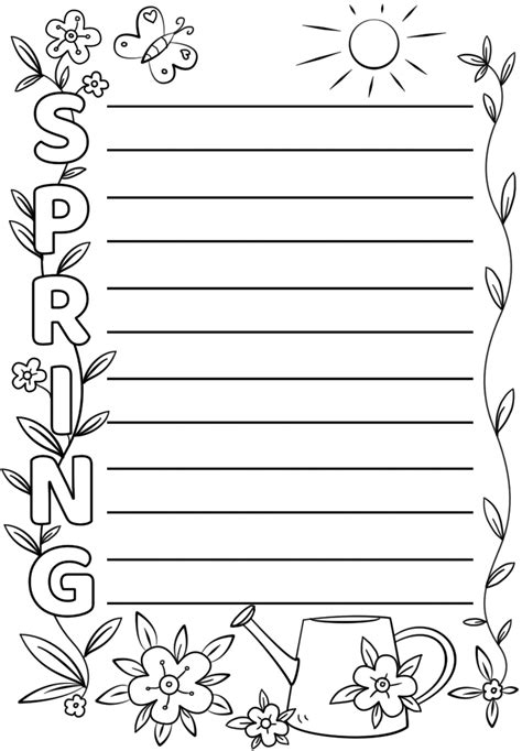 Spring Acrostic Poem Template